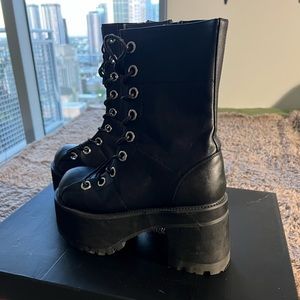 Demonia Under Pressure Platform Boots - Size 7